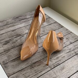 SCHUTZ Cendi Nude Patent Leather Heels 5.5 B